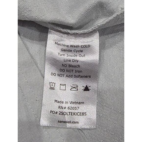 Sansoleil Long Sleeve tennis top quarter zip Shirt White Small A004162 - Picture 7 of 8